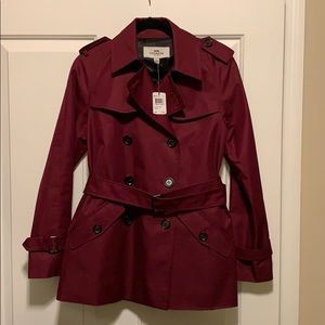 Coach Solid Short Trench *NWT*